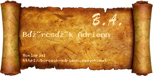 Börcsök Adrienn névjegykártya