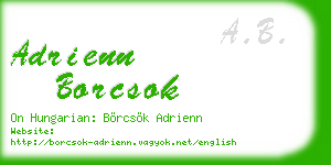adrienn borcsok business card